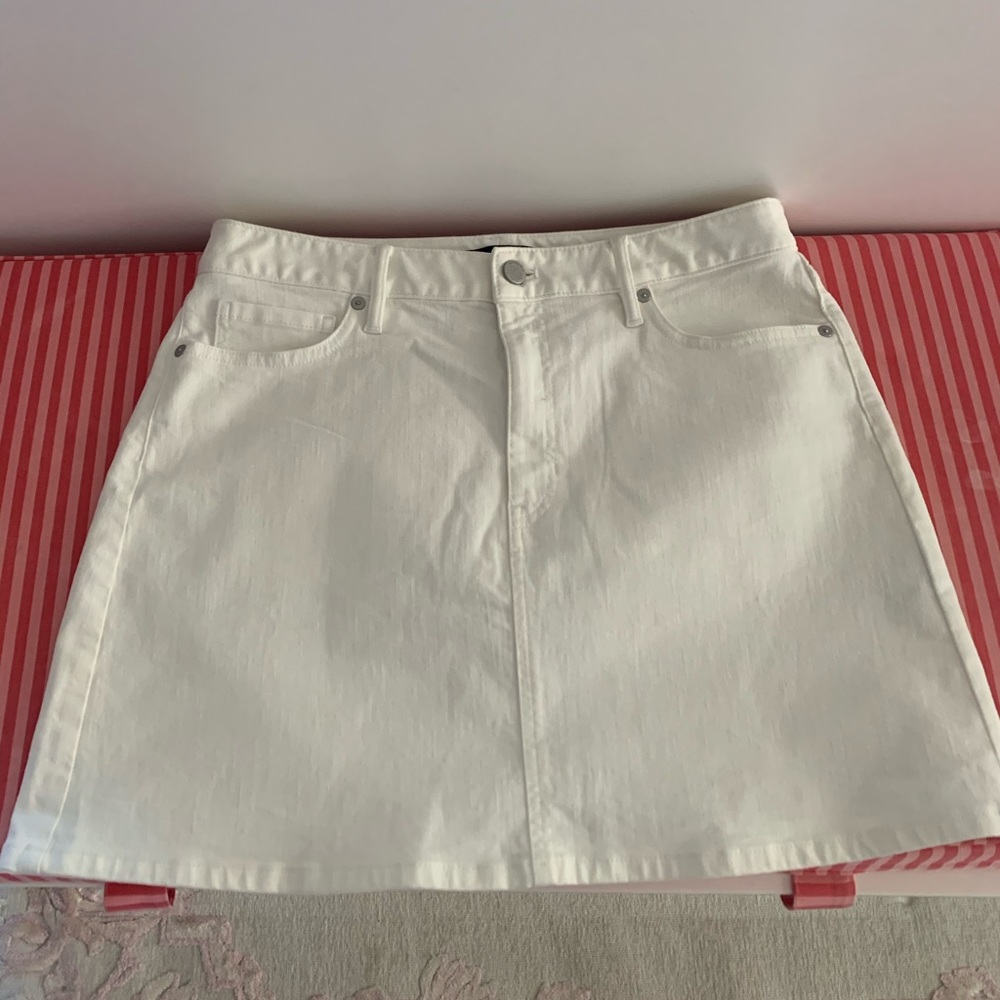 Banana Republic White Denim Skirt
